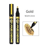 economico pittura, disegno e materiale artistico-1 pennarello argento/gole/rame/bronzo rosso cromato pennarello riflettente a specchio, 4 stili disponibili, perfetto per la decorazione pasquale, perfetto per la decorazione pasquale