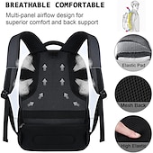 cheap Laptop Bags,Cases &amp; Sleeves-Classic Men&#039;s and Women&#039;s Anti-theft Waterproof Laptop Backpack with USB Charging Port Travel Business Durable Computer Bag School Backpack Suitable for Gift 18 Inch Laptop, Back to School Gift