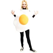 levne halloweenské kostýmy pro páry-páry vejce slanina proužek legrační kostýmy halloween skupina páry kostýmy pánský film pro ženy cosplay cosplay kostýmy legrační kostým žlutý červený trikot / onesie halloween karnevalová maškaráda