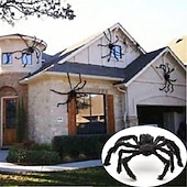 economico Decorazioni per Halloween all&#039;aperto-ragno decorativo di Halloween, decorazioni di ragno di Halloween all&#039;aperto, ragno nero morbido e peloso spaventoso, realistico, grande ragno di scena per la casa, il cortile, la decorazione di Halloween inquietante per le feste