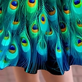 preiswerte 3D Shining Vision Kleid-Mädchen&#039; 3D Graphic Kleid Langarm 3D-Druck Sommer Herbst Urlaub Sport &amp; Natur Täglich Kuschelig Brautkleider schlicht Schön kinderkleidung 3-12 Jahre Casual kleid A Linie Kleid Übers Knie Regular Fit