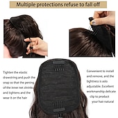 cheap Ponytails-Long Auburn Red Drawstring Ponytail Extension for Women 24 Inch Synthetic Long Curly Wavy Clip in Ponytail Hair Extensions for Daily Party Use