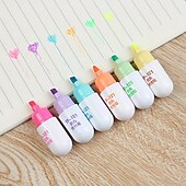 preiswerte Mal-, Zeichen- und Künstlerbedarf-6 Stück/Lot Kapseln Textmarker Vitamin Pille Highlight Marker Farbstifte Zeichnung Spot Liner Schreibwaren Büro Schulbedarf
