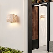 preiswerte Außenwandleuchten-LED-Wandleuchte für den Außenbereich, wasserdicht, IP55, Stein, Wohnzimmer, Musterzimmer, Schlafzimmer, Nachttisch, TV-Wandkunst, Wandleuchte, 110–240 V