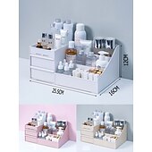 cheap Jewelry &amp; Cosmetic Storage-Drawer Makeup Storage Box Cosmetic Storage Box Desktop Dresser Organizer Container Jewelry Lipstick Cosmetics Storage Rack Large Capacity