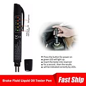 cheap Vehicle Repair Tools-Brake Fluid Liquid Tester Auto Brake Diagnostic Testing Tool Hydraulic Fluid Liquid Oil Moisture Analyzer With 5 LED Indicators Brake Testing Tool