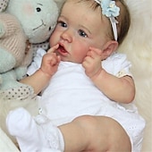 economico Bambole-22 pollice Bambola rinato Per bambino e infante Bambola del bambino rinato Bambola Bambola Reborn Bambini Bambine Bambola Reborn Saskia Neonato realistico Regalo Fatto a mano Non tossico Vinile W-05