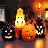 tanie Światła Halloween-dekoracje halloweenowe led dyniowe latarnie jack o lantern festiwal lampiony nocne atmosfera impreza świeca latarnia terror rekwizyty szkielet rekwizyty dekoracja