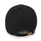 cheap Men&#039;s Hats-Men&#039;s Baseball Cap Black White Cotton Travel Beach Outdoor Vacation Plain Adjustable Fashion