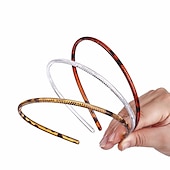 cheap Hair Styling Accessories-6 Pieces Plastic Plain Headbands Teeth Comb Headbands Skinny DIY Hair Bands Headbands for Women Girls (Multi-color, 8 mm)