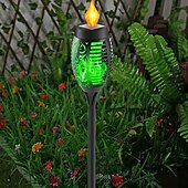 billige Halloween utendørs-solenergi utendørs flimrende flamme lys, halloween jul solar fakkel sti lys vanntett lampe landskap dekorasjon belysning dekorere for utendørs hage sti camping griller