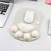 abordables Tapis de Souris-Tapis de souris 3d ergonomique avec repose-poignet patte de chat mignon repose-poignet en silicone doux et confortable tapis de souris tapis de poignet anti-dérapant pour ordinateur jeu d&#039;ordinateur