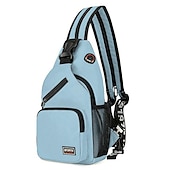 olcso Könyvtáskák-1db crossbody hátizsák mellkas táska fülhallgató lyukkal utazó hátizsák többfunkciós hátizsák hátsó iskolatáska