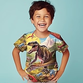 cheap Boy&#039;s 3D Animals-Boys&#039; 3D Graphic Animal Dinosaur T shirt Tee Short Sleeve 3D Print Summer Spring Active Sports Fashion Kids 3-12 Years Outdoor Casual Daily Regular Fit
