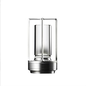 economico Lampade da tavolo-Lampada da tavolo a led senza fili Lampada da scrivania in metallo da bar retrò Ricaricabile Touch Dimmer Luce notturna Ristorante Camera da letto Arredamento per la casa all&#039;aperto