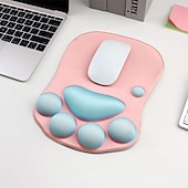 abordables Tapis de Souris-Tapis de souris 3d ergonomique avec repose-poignet patte de chat mignon repose-poignet en silicone doux et confortable tapis de souris tapis de poignet anti-dérapant pour ordinateur jeu d&#039;ordinateur