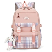 levne Bookbags-školní batoh bookbag kreslená mřížka pro studenty chlapce dívky multifunkční voděodolná velkokapacitní oxfordská tkanina školní taška batoh brašna 21,19 palce, dárek do školy