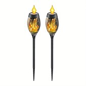 billige Halloween utendørs-solenergi utendørs flimrende flamme lys, halloween jul solar fakkel sti lys vanntett lampe landskap dekorasjon belysning dekorere for utendørs hage sti camping griller