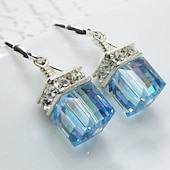 abordables Boucles d&#039;oreilles-Femme Boucles d&#039;Oreille Classique Précieux Mode simple Des boucles d&#039;oreilles Bijoux Blanche / Rouge / Bleu Pour Mariage Soirée 1 paire