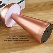 preiswerte Tischlampen-LED-Pilz-Tischlampe, Touch-Dimmung, dreifarbig, Retro-Schlafzimmer, Nachttisch, Desktop, USB, wiederaufladbar, Nachtlicht, Leselampen für Hotel, Restaurant, Bar, Schlafzimmerlampe