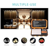 cheap Household Appliances-Digital Mini Scale 200g /0.01g Pocket Scale 50g Calibration Weight LCD Backlit Display Electronic Smart Scale