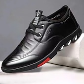 voordelige Hereninstappers &amp; loafers-heren instappers voor casual schoenen – bruine kunstleren ademende wandelschoenen met flexibele zool – lichtgewicht modieuze sneakers voor dagelijks gebruik en reizen