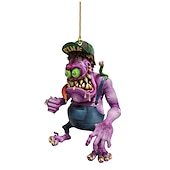 economico Ornamenti e pendenti per auto-Ciondolo per auto a forma di mostro a grande bocca 2PCS modello di bambola piatta in acrilico statua di topo pazzo Rat Fink alla guida accessori per auto Halloween decorazioni per casa