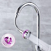cheap Faucet Sprayer-360 Degree Turbo Rotation Faucet Pressurize Kitchen Sink Tap Filter Bubble Splash Proof Water Saving Shower Nozzle Tap Connector