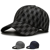 economico Cappellino da baseball da uomo-Per uomo Cappellino da baseball Cappello da sole Nero Blu 100% cotone Viaggi Stile da spiaggia Esterno Da mare Liscio Crema solare Di tendenza Elastico