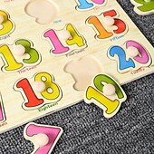 olcso Kirakós játékok-körömfogó tábla puzzle gyerekeknek montessori korai oktatás fajátékok alfanumerikus gyümölcs alakú kognitív kirakó