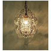 billige Lysekroner-led lysekroner, pendellys loft rustikk enkelthode jern led krystall lysekrone metall soverom auditorium hengende lampe takbeslag lys belysning rustikk elegant gårdshus komp 110-240v