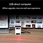 abordables Claviers-projection laser clavier laser virtuel téléphone portable bluetooth sans fil écran de projection tactile infrarouge bureau portable clavier