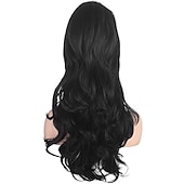 cheap Historical Wigs-Women Black Beehive Wig Long Curly Wavy Bouffant Heat Resistant Synthetic Hair wigs for Womens Vintage Costume Cosplay Carnival Party Halloween Wigs