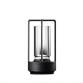 economico Lampade da tavolo-Lampada da tavolo a led senza fili Lampada da scrivania in metallo da bar retrò Ricaricabile Touch Dimmer Luce notturna Ristorante Camera da letto Arredamento per la casa all&#039;aperto