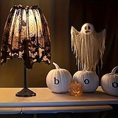 billige Halloween innendørs-halloween lampeskjerm deksel(20&quot;x 60&quot;) svart blondebånd edderkoppnett lampeskjermer deksel topper skjerf festlig fest innendørs dekor utstyr hjem dekor halloween fest rekvisita fest dekor ferie