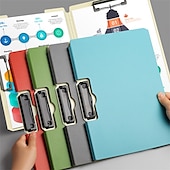 abordables Fournitures de bureau-A4 fichier dossier presse-papiers bloc-notes mémo clip conseil double clips test papier organisateur de stockage portable pad fournitures scolaires offi