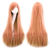 abordables Perruques de fête-perruques 32 80cm longue ligne droite anime mode femmes cosplay perruque fête perruque carnaval cosplay fête perruques