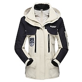 economico giacca attiva-piumino da donna escursionismo giacche 3-in-1 giacca da sci inverno esterno termico caldo impermeabile antivento leggero giacca invernale capispalla soprabito campeggio caccia pesca rosa bianco sporco arancione