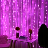 cheap USB String Lights-LED  Curtain String Lights 3x3M-300 LED 8 Modes USB with Remote 9 Colors for Home Room Bedroom Wedding Party Christmas Window Wall DecorationsRoom Decor