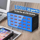 ieftine Încărcătoare Wireless-Stație de încărcare 100 W Putere de ieșire Statie de incarcare multi USB pentru mai multe dispozitive Protecție de securitate Pentru Universal Telefon celular iMac
