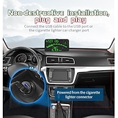 お買い得  車用バックカメラ-ユニバーサルデジタルGPSスピードメーター、5.5&quot; HUDヘッドアップディスプレイ付き、車両用、スピード（MPH/Km/h）、疲労運転リマインダー、超過速度警報、全車両用HDディスプレイ