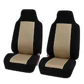 preiswerte Autositzbezüge-Starfire Universal-Autositzbezug-Set aus Polyester, passend für die meisten Autos, einfarbiger Stoff, zweifarbig, stilvolles Autozubehör, Sitzschutz