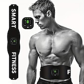 abordables Appareils de massage corporels-1 ensemble stimulateur de muscles abdominaux toner musculaire portable électrique ems entraîneur musculaire appareil de fitness sans fil intelligent pour hommes et femmes exercice de bureau à domicile