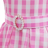 preiswerte Kostüme für Mädchen-Puppe Kleid Cosplay Kostüm Maskerade Retro Vintage Knallpink for Mädchen Kinder Kindertag Maskerade Buchwoche