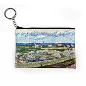 abordables Monederos-Mujer Cartera Portallaves Monedero Cartera con tarjetero Cuero de PU De Compras Diario Cremallera Impresión Gran Capacidad Impermeable Ligero 3D Flor Víspera de Todos los Santos Murciélago luna Cielo