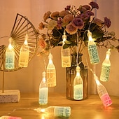 cheap Battery String Lights-Wine Bottle String Lights Oktoberfest Battery Operated10/20/40LED String Lights Summer Life String Lights Decor For Home Bedroom Yard Patio Wedding Birthday Party Summer Decor