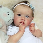 economico Bambole-22 pollice Bambola rinato Per bambino e infante Bambola del bambino rinato Bambola Bambola Reborn Bambini Bambine Bambola Reborn Saskia Neonato realistico Regalo Fatto a mano Non tossico Vinile W-05