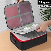 cheap Luggage &amp; Travel Storage-Multi-functional Document Bag Large-capacity Account Book Storage Box Storage Bag Waterproof Document Storage Bag