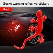 preiswerte Autoaufkleber-2 Stück Auto reflektierende Aufkleber Sicherheitswarnmarkierung Autos Auto Außenzubehör Nachtfahrwarnung Gecko Streifen Lichtreflektor