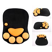abordables Tapis de Souris-Tapis de souris 3d ergonomique avec repose-poignet patte de chat mignon repose-poignet en silicone doux et confortable tapis de souris tapis de poignet anti-dérapant pour ordinateur jeu d&#039;ordinateur